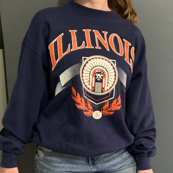 SOLD!! Vintage Illinois Sweatshirt - Picture 3 of 6